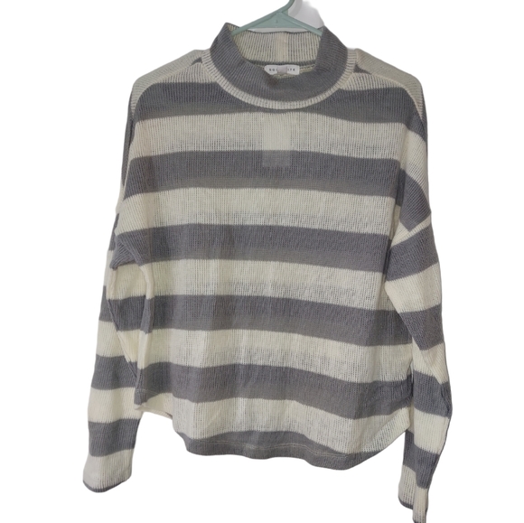 Socialite Stripe Mock Neck Sweater - Picture 2 of 5